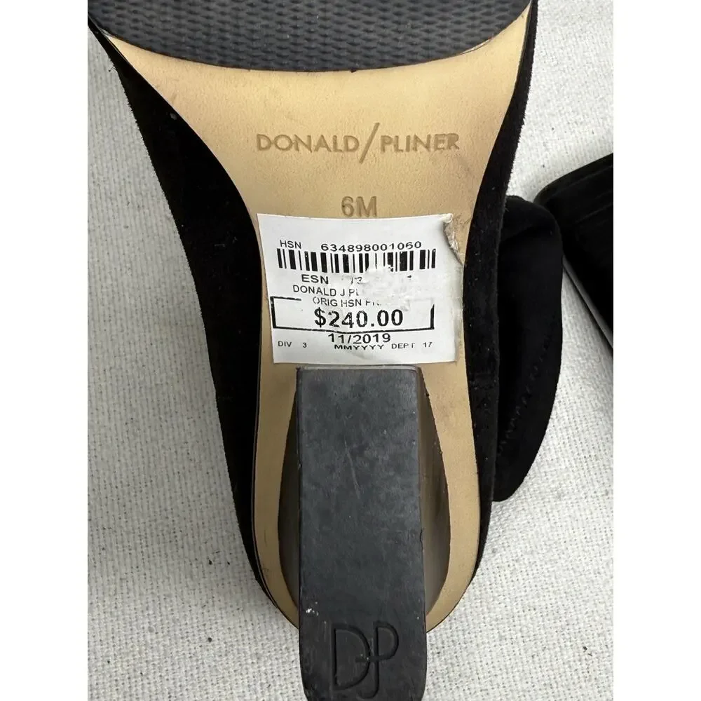 Donald J Pliner Black Suede Ankle Booties Boot Size 6 M Boots